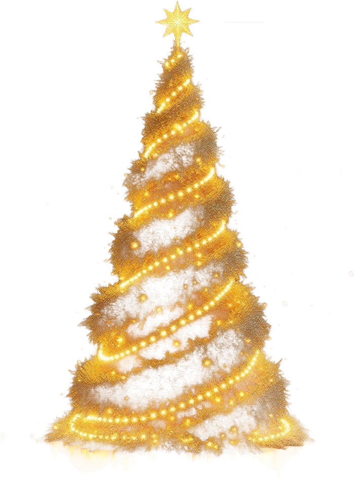 Golden Christmas Tree